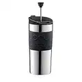 BODUM Travel French Press Coffee Maker, Vacuum, Small, 0.35 L - Black