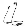 Sony WI-C310 Bluetooth Wireless In-Ear Headphones with Mic, up to 15h battery life, Black