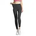 lrauf Yogahose für Frauen, hohe Taille, Fitness-Leggings, nahtlose Bauchkontrolle, Leggings für Laufen, Gehen oder Yoga, Schwarz , M