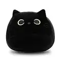Pochita 3D Black Cat Plush Stuffed Animal Toy Pillow, Fat Plushie, Kawaii Pillows Cat Shape Design Lumbar Back Cushion Decoration