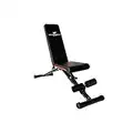 Wonderfit Spain Banco Plegable de Musculación | Banco Inclinado Fitness de Ejercicios en casa | Ideal para Pesas y Abdominales | Respaldo Ajustable de 4 Posiciones | Fabricado en Cuero