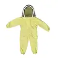 Zerodis Traje de Apicultura con Velo Traje de Abeja Protectora para Niños, Apicultura Profesional Mono Apicultor de Abeja Algodón de Manga Larga Protección para niños Abeja Conservando Suministros(M)