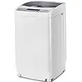 Giantex Full-Automatic Washing Machine Portable Compact 1.34 Cu.ft Laundry Washer Spin with Drain Pump, 10 programs 8 Water Level Selections with LED Display 9.92 Lbs Capacity