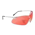 Radians CP5780CS Clay Pro Shooting and Safety Glasses, Silver Frame, Vermillion Lens