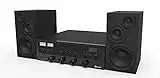 innovative Technology Classic Retro Bluetooth Stereo System with CD Player, FM Radio, Aux-in, and Headphone Jack, All Black (ITCDS-5000-Black)