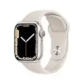 Apple Watch Series 7 (GPS, 41MM) - Starlight Aluminium Case with Starlight Sport Band (Renewed)