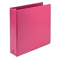 Samsill Earth’s Choice Biobased 3 Ring View Binders, 2 Inch Round Ring, Up to 25% Plant Based Plastic, USDA Certified Biobased, Customizable Cover, Berry Pink