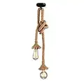 Lumière pendante industrielle, STARRYOL lumière suspendue de double-tête de corde de chanvre pour manger, Hall, restaurant, barre, café - longueur 60cm