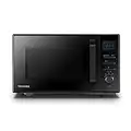 Toshiba 950w 25L Microwave Oven with Upgraded Easy Clean Enamel Cavity, Position Memory Turntable, Convection 2250w & Crispy Grill 1150w - Black - MW2-AC25TF(BK)