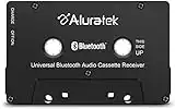 Aluratek Universal Bluetooth Audio Cassette Receiver with Built-in Battery for Car, Boombox, Stereo, RV (ABCT01F) Black, 10.2 x 1.3 x 6.4 Centimetres