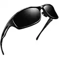 Joopin Gafas de Sol Deportivas Polarizadas para Hombre Mujer con Protección UV 400 Gafas de Ciclismo, Conducción Nocturna, Golf y Deportes al Aire Libre Brillante Negro