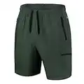 HMIYA Short de Randonnée pour Homme Légers Extérieur Shorts séchage Rapide Shorts Cargo（Armée Verte,EU-M/US-S）