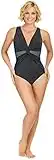 KIRKLAND SIGNATURE Miraclesuit Maillot de bain avec col en V plongeant et torsade ferme Noir Taille 40 - 44