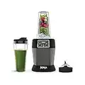 Ninja Mixer mit Auto-iQ [BN495EU] 1000 W, 2 x 700-ml-Becher, Schwarz/Silber Blender, Tritan, 700 milliliters