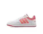 adidas Hoops 3.0 K, Sneaker, Cloud White Rose Tone Acid Red, 38 2/3 EU