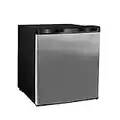 Stainless Steel Front 1.1 cu.ft. Compact Upright Mini Freezer with Adjustable Temperature Control, for Home Office Apartment