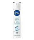 NIVEA Fresh Natural Deodorant Spray (150 ml), Aluminium Deodorant (ACH) with Sea Extracts and Cooling Formula, Deodorant with 48-Hour Protection and Gentle Care