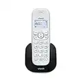 VTech CS1500 Dual-Charging DECT Cordless Phone with Call Block, Caller ID/Call Waiting, Handsfree Speakerphone, Backlit Display and Keypad, White