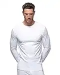 Abanderado Térmico Algodón de invierno, Camiseta Manga Larga Cuello Redondo Térmico para Hombre, Blanco, 52