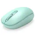 Trueque Wireless Mouse, 2.4GHz Silent Portable Mouse with USB Receiver, Ergonomic Cordless Travel Mouse, Mobile Optical Computer Mice for Windows Laptop PC Mac Chromebook (Mint Green)