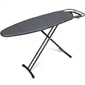 Duwee Ironing Board with Retractable and Adjustable Iron Rest, Steel Top Board with 10mm Thicken Felt Pad and Heat Resistant Cover, Heavy Duty Legs,14"x43"