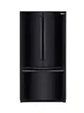 Winia WRFS26ABBD French Door Non-Dispenser Refrigerator, 26.1 Cu.Ft, Black