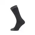 SEALSKINZ Waterproof Warm Weather Mid Length Sock – Black/Grey, L