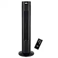 ANSIO Tower Fan 30-inch with Remote For Home and Office, 7.5 Hour Timer, 3 Speed Oscillating Cooling Fan - Black