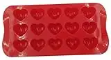 Silicon Red Non Stick 15 Heart Ice Cube Tray Also Chocolate Jelly Sweet Wax Moulds