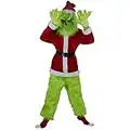 Adults Halloween Costumes Green Monster Cosplay Santa Costume Kits Xmas Party XL