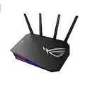 GS-AX3000 dual-band WiFi 6 gaming router, PS5 compatible, Mobile Game Mode, VPN Fusion, Instant Guard, Gear Accelerator, Gaming Port, Adaptive QoS, port forwarding, ASUS Aura RGB