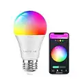 Lepro E27 Smart Bulb, Alexa Light Bulbs Screw, Colour Changing Smart Light Bulb, Dimmable Warm White WiFi Bulb, APP or Voice Control, Works with Alexa and Google Home, 9W, 806lm, 2700K (2.4GHz Only)