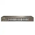 Tenda Switch Ethernet Gigabit 24 Porte TEG1024D, Porte RJ45 10/100/1000 Mbps, Switch Gigabit per Ufficio, Hub di Rete, Sdoppiatore Ethernet, Montaggio Desktop o Rack, Plug & Play, Struttura in Acciaio