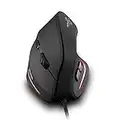 zelotes Mouse Verticale,Mouse Ergonomico 3200DPI,6 Pulsanti,USB Ottico Mouse con Filo, Mouse Wired per PC Notebook Computer Portatile, (Nero)