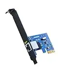 UGREEN Tarjeta de Red Gigabit Ethernet PCI Express 10/100/1000 Mbps con Puerto Gigabit Ethernet RJ45 y Perfil Doble, Adaptador de Red Gigabit PCIe Compatible con Windows 10/8/ 7/ Vista/XP