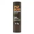 Piz Buin, Stick Solare per Labbra, Moisturising, Protezione Alta 30SPF, Aloe Vera, Filtro Solare UVA/UVB, 4,9g