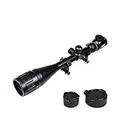 Goetland 6-24x50 AOEG Rifle Scope Red & Green Rangefinder Mil-Dot Illuminated Tactical Hunting with Mounts