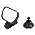 1PCS Adjustable Rearview Mirror Baby Child Backseat Mirror Rear View Safety Baby Viewer Mirror Toddler Suction Visor Mirror (Black)