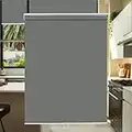 KELIXU Blackout Roller Blinds Window Shades, Cordless Window Fabric Blind Curtains Waterproof Privacy Thermal Insulated UV Protection for Home, Office, Easy to Install, 29" X 72" (Dark Gray)