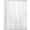 iDesign Cortinas de ducha de tela, impermeables, resistentes al moho, 183.0 cm x 183.0 cm, Frost White