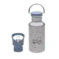 LÄSSIG Bottiglia in acciaio inox per bambini Bottiglia con Sport Cup 500 ml a prova di perdite/Bottle Stainless Steel Adventure Tractor