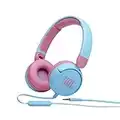 JBL JR310 – Casque filaire avec micro pour enfants – Léger, confortable et pliable – Avec volume limité à 85 dB – Livré avec un jeu d’autocollants – Bleu