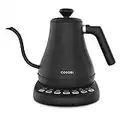 Cosori Electric Gooseneck Kettle with 5 Variable Presets, Pour Over Kettle and Coffee Kettle, 100% Stainless Steel Inner Lid and Bottom, 1200 Watt Quick Heating, 0.8l, Matte Black