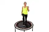 FIT BOUNCE PRO XL Bungee Rebounder Mini trampolino da interno semi pieghevole silenzioso e ortopedico per adulti e bambini | DVD con esercizi |Area di rimbalzo Extra Large