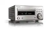 Denon RDCM41DAB Hifi Receiver with CD Player, Audio Receiver for HiFi, Bluetooth, 2x30W + Subwoofer PreOut, FM Radio / DAB / DAB+ Tuner, 2x Digital Optical Input & 1x Headphone Output - Silver