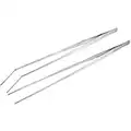 uxcell Aquarium Straight Curved Tweezers Set 19 Inch Stainless Steel Extra Long, Fish Tank Aquatic Plants Tweezer Clip, 2 Pack