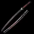 Natural Rosewood Katana, Handmade Wooden Samurai Sword with Sheath, 103cm Bokken for Display, Cosplay Collection and Kendo Training-I