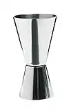 BarCraft Cocktail Jigger Dual Spirit Measure Cup, Stainless Steel, 25ml/50ml