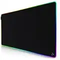 TITANWOLF - RGB Tapis de Souris Gaming XXL 120 x 60 cm - LED Lumineuse Tapis de Souris Multicolore 11 Modes - 1200 x 600mm - Surface antidérapante pour Les Joueurs de l’Ordinateur PC et du Mac – Noir