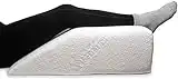 Bed Buddy Leg Pillow Foam Wedge, 7.5 Inch - Leg Elevation Pillow With Memory Foam Top - Leg Pillow For Lower Back Pain and Sciatica Pillow For Sleeping